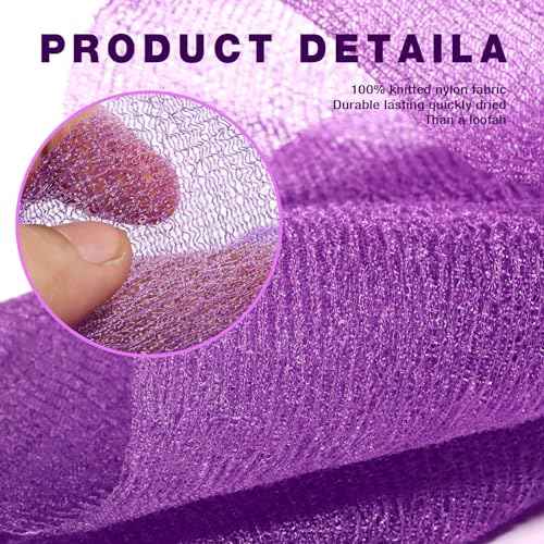3 Pieces Exfoliating Washcloth Shower Towel African Net Sponge Japanese Wash Cloth Face Exfoliating Sponge Loofah Exfoliating Body Scrubber for Body Exfoliation