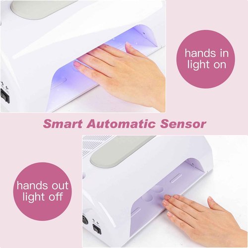 Biutee Nail Dust Collector 5 in 1 80W Nail Vacuum Dust Collector Extractor Professional 30000rpm Electric Nail Drill Machine with 48W/96W UV LED Nail Lamp Nail Art Tool With LED Light