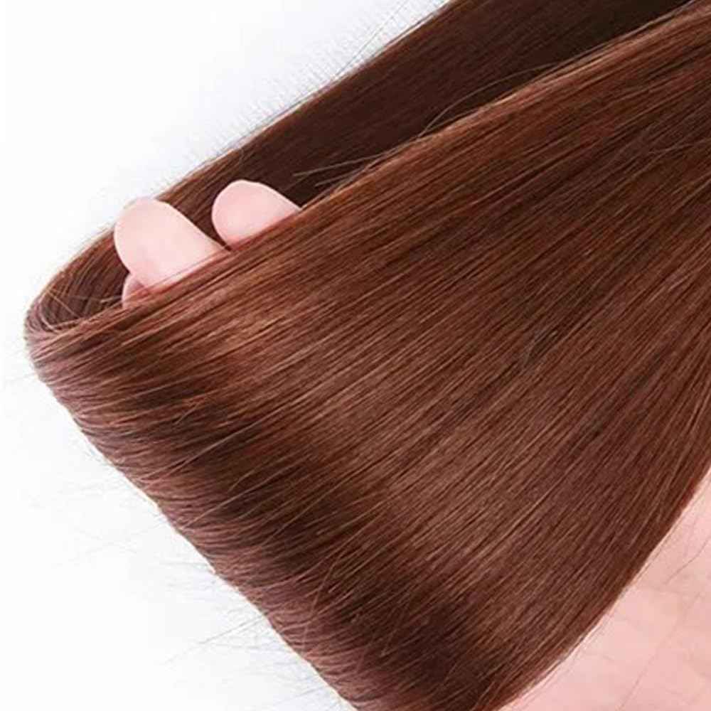 16 18 20 Inch Reddish Brown Straight Human Hair Bundles - Copper Red Color 33 Auburn Brazilian Virgin Hair Double Weft Soft and Silky