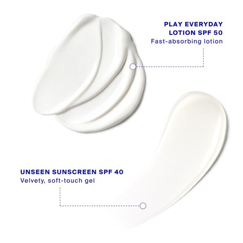 Supergoop! Unseen Sunscreen (1.7 oz) + PLAY Everyday Lotion SPF 50 (5.5 oz) - Broad Spectrum Body & Face Sunscreen Recommended for Sensitive Skin