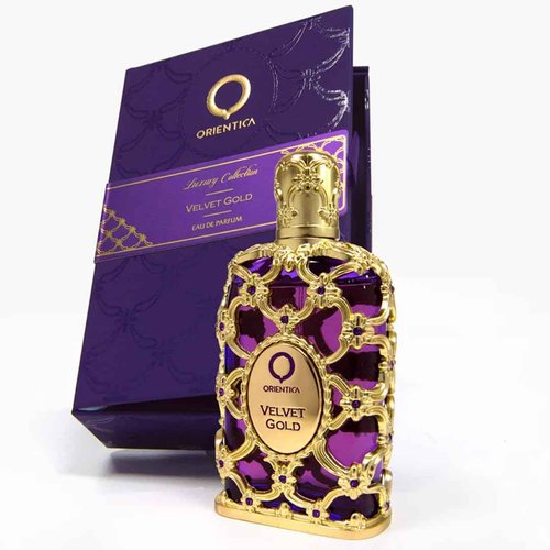 Orientica Luxury Collection Velvet Gold Eau De Parfum – Vanilla, Bergamot, Gourmand, Caramel, Violet, Patchouli, Rose, Musk, Animalic, Amber - Arabic Perfume for Men & Women – 2.7oz/80ml