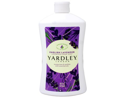 Yardley London English Lavender, Luxurious Hand Soap, Moisturizes & Soothes with Essential Oils, 16 FL OZ (473ml) - 12 Pack
