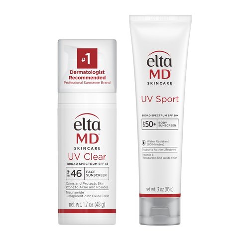 EltaMD Face and Body Zinc Oxide Sunscreen Set, Mineral-based formula, Dermatologist Recommended
