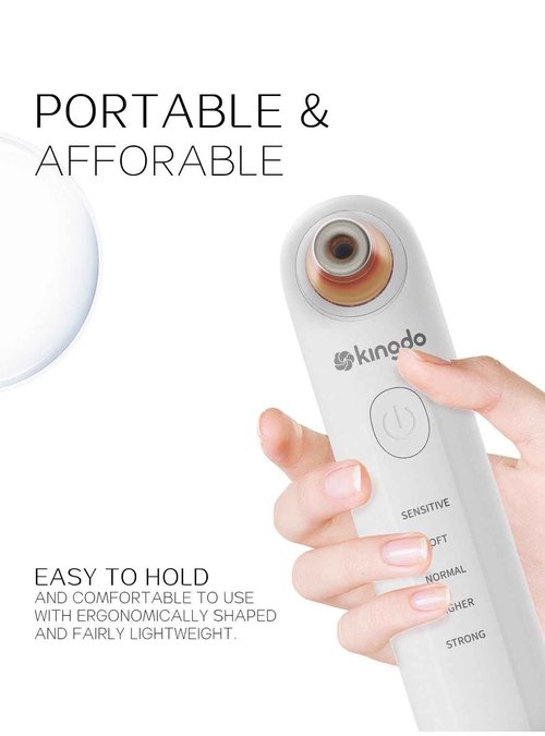 kingdo 2-in-1 Microdermabrasion Machine & Blackhead Vacuum Removers with 5 Tips & 5 Suction Levels
