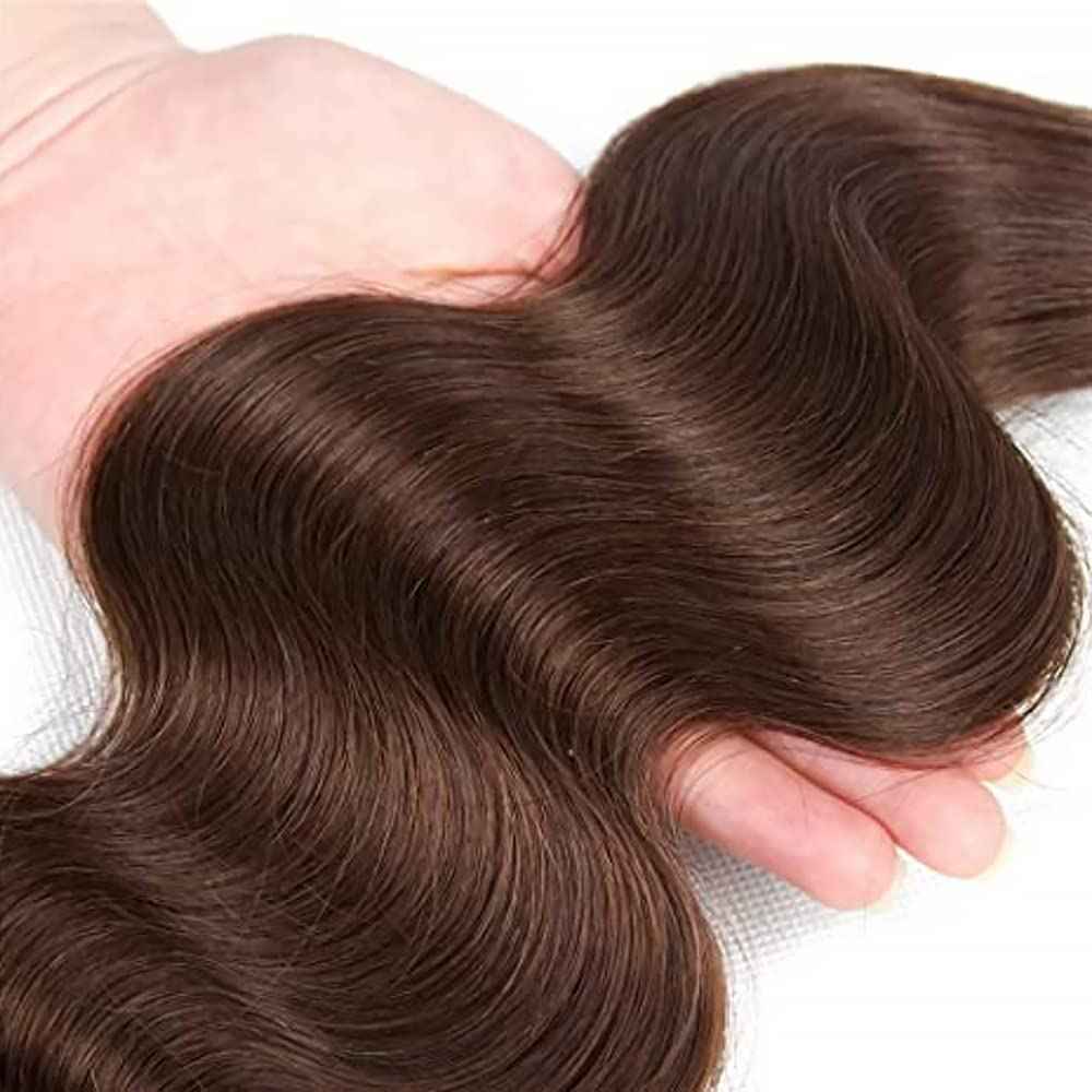 30 30 30 Inch Color #4 Bundle Dark Brown Body Wave Human Hair Bundles Chocolate Brown Bundle Color #4 Body Wave Bundles Huma Hair