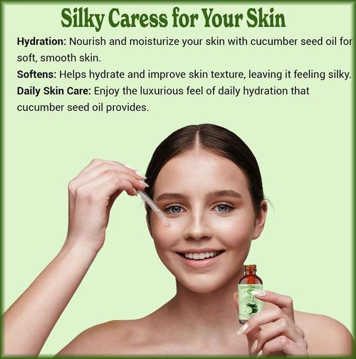 Natural Born Oils Cucumber Seed Oil, 1 Gallon, Organic, Cold-Pressed, Nutrient-Rich, Deep Skin Care, Hair Revitalization