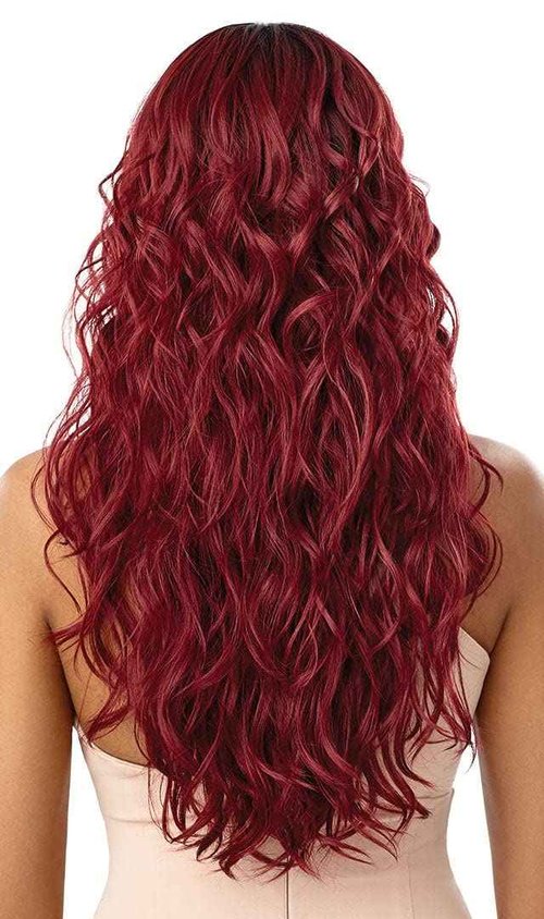 Outre Perfect Hairline Fully Hand Tied 13x6 Lace Wig HD Transparent Lace No Plucking Required ANNALISE(DR4/SDBL)