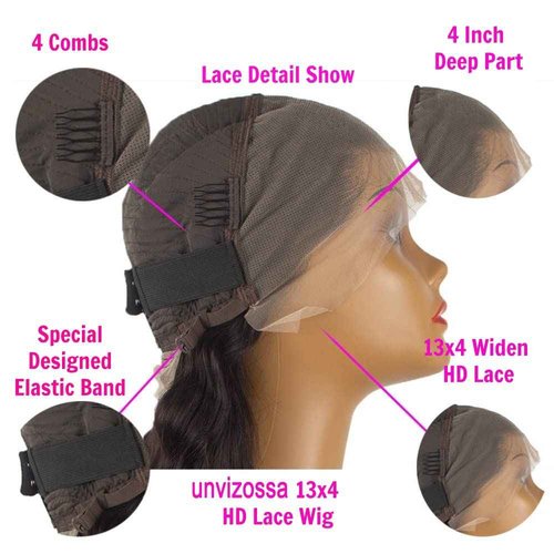 Straight Lace Front Wig Brazilian Human Hair 13x4 Lace Frontal Wig HD Transparent Pre Plucked With Baby Hair (26inch)