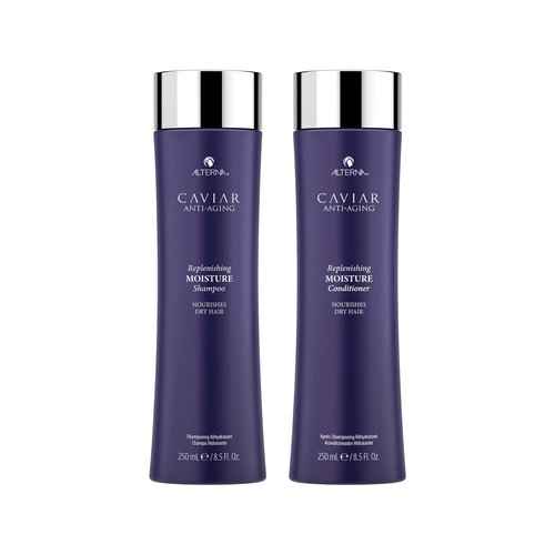 Alterna Haircare CAVIAR Anti-Aging Replenishing Moisture Shampoo and Conditioner Standard Set, 8.5oz each | Protects, Restores and Hydrates | Sulfate Free