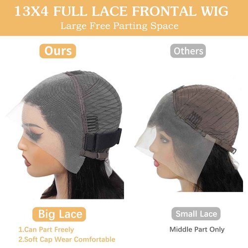 Atohallan 13x4 Body Wave Lace Front Wigs Human Hair Pre Plucked 26 Inch HD Transparent Lace Frontal Wigs Human Hair for Women 180% Density Glueless Frontal Wigs Human Hair Body Wave Wig(26 Inch)