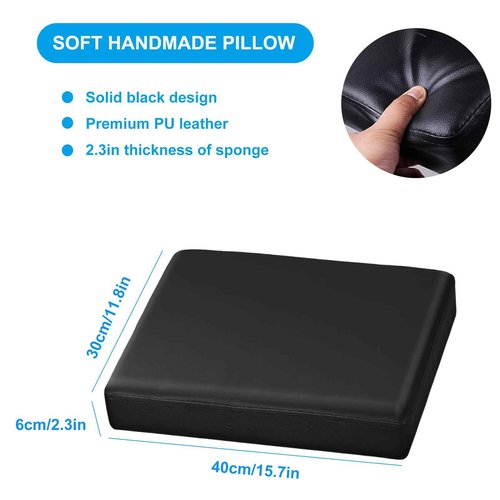 Tattoo Armrest Stand Heavy Duty Tattoo Arm Leg Rest Stand Height Adjustable and Tilt WIth Glove Rack Black Leather Pad for Tattoo Studio (Black)