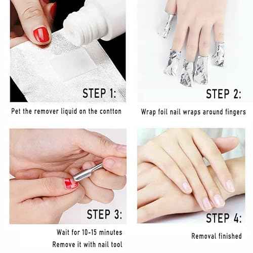 400Pcs Nail Polish Remover Gel Nail Foil Wraps Aluminium Soak Off Foils Cotton Pads Gel Nail Polish Wraps Removal Tool Finger Nail Polish Remover with Lint-Free Lager Cotton Pad