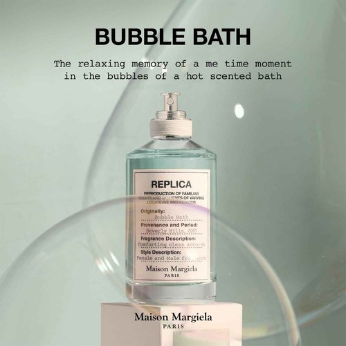 Maison Margiela - Replica - Bubble Bath Eau de Toilette - Fresh Fragrance - With Soap Bubbles, Rose & Coconut Milk - 1.0 Fl Oz