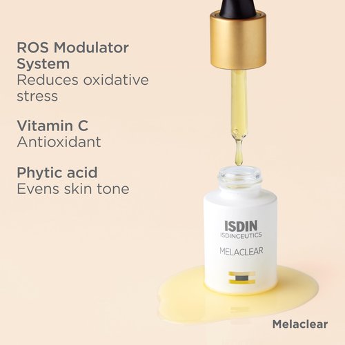Isdinceutics Melaclear Dark Spot Correcting Serum for Face - Sun Spot Reducer that Contains Vitamin C and Antioxidants, to Even Skin Tone from Sun Exposure 0.5 FL OZ