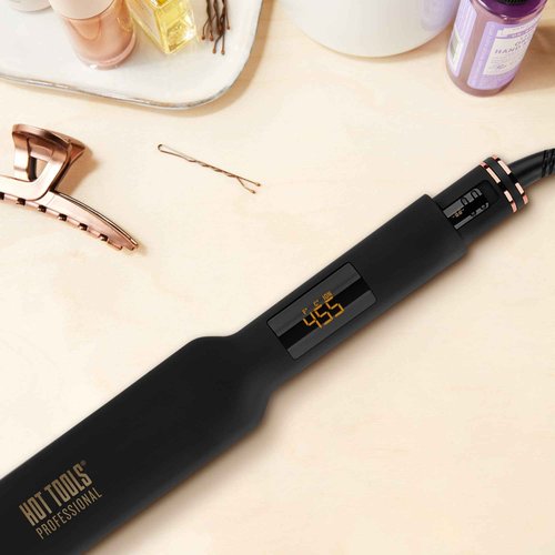 HOT TOOLS Professional Rose Gold Digital Extra Long Flat Iron, 1-1/2 inch