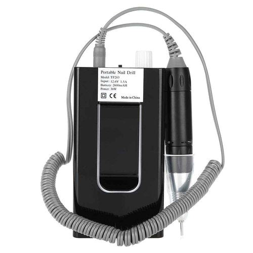 Nail Drill Machine, Mini Charging Nail Polisher for Acrylic Gel Nails, 30000RPM Electric Nail File (US Plug)