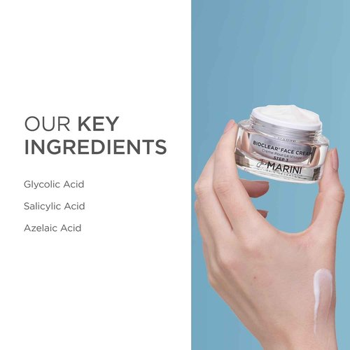 Jan Marini Skin Research Bioclear Face Cream - Face Cream with Glycolic, Salicylic & Azelaic Acid - Skincare Lotion to Support Redness Relief - 1 oz