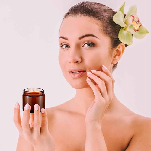 Norme 64 Pcs 4 oz Glass Jars with Lids Leakproof Round Airtight Empty Cosmetic Jars with Inner Liners Lid for Storing Lotions Powder Ointments Candle Making Tins (Black,Amber)