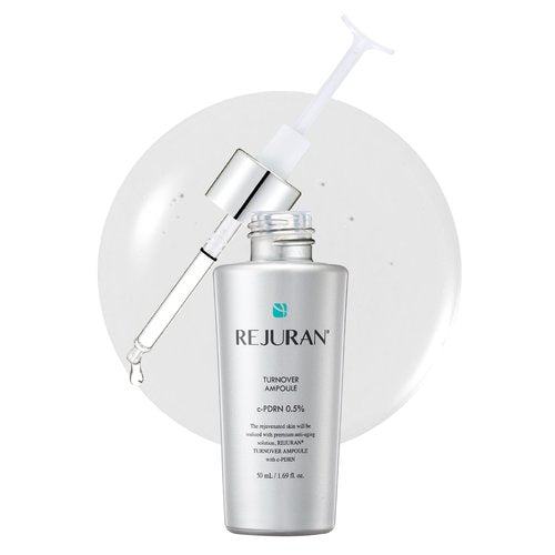 REJURAN® Turnover Ampoule, c-PDRN® [Larger Size] - Original Salmon DNA PDRN Face Serum for Rejuvenation, Firming, Hydration & Youthful Glow, Smooths Skin Texture. Korean Skincare (1.69 fl oz)