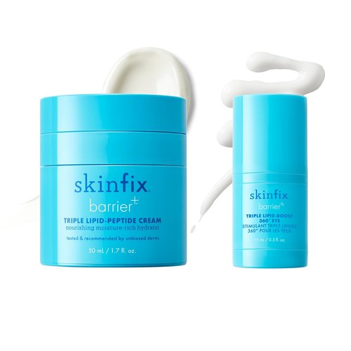 Skinfix Barrier+ Triple Lipid-Peptide Cream (1.7 oz) + Barrier+ Triple Lipid-Boost 360 Eye (0.5 oz) - Non-Comedogenic - Fragrance Free - Vegan, Cruelty Free