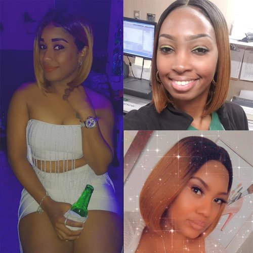 Short Straight Bob Wig 13x4x1 Lace Front Wigs for Black Women Ombre Brown Human Hair 12 Inch 150% Density Brazilian Virgin Bob Wigs Human Hair Pre Plucked with Baby Hair（TT1B/30 Color）