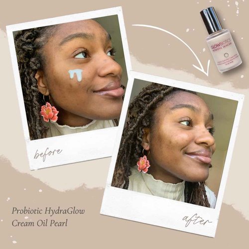 Glowbiotics Probiotic HydraGlow Cream Oil Pearl: Radiance-Boosting Glow Drops for Bright, Hydrated Skin | Pearl Essence & Skin Brightening