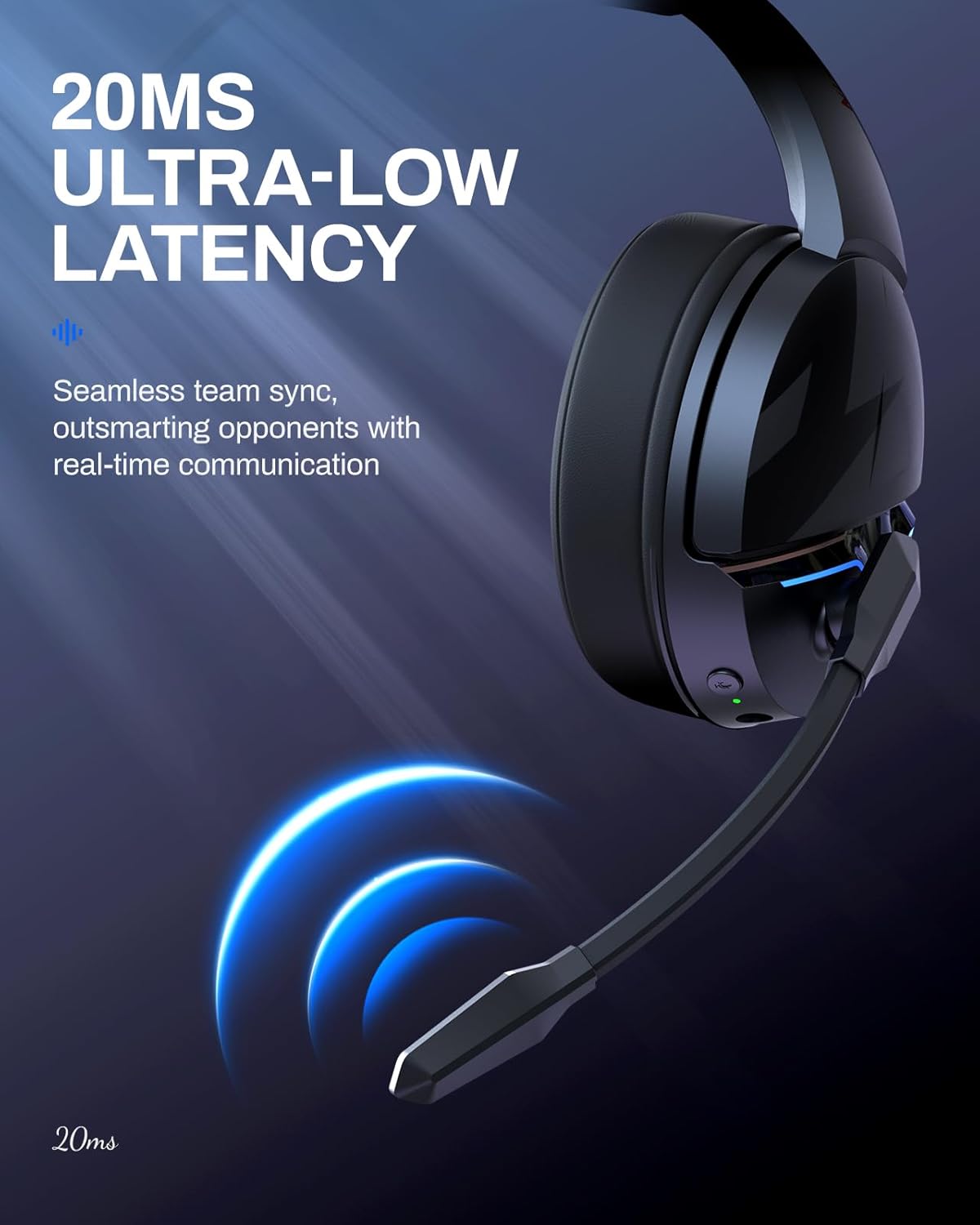 acer 2.4GHz Flex Wireless Gaming Headset | Red + Blue | Non-Stop 100H Battery | Dynamic 50mm Drivers | Clear Voice Mic | Bluetooth5.3, 3.5mm | Gaming Headphones for PC, Meeting, Music, PS4 Headset