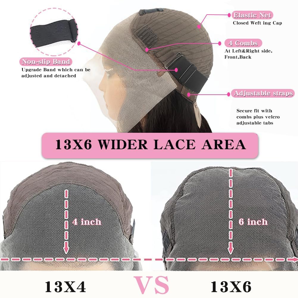 13x6 Body Wave Lace Front Wig Human Hair HD Transparent Body Wave Frontal Wig Pre Plucked With Baby Hair 26 Inch 200% Density Glueless Black Body Human Hair Wigs for Women