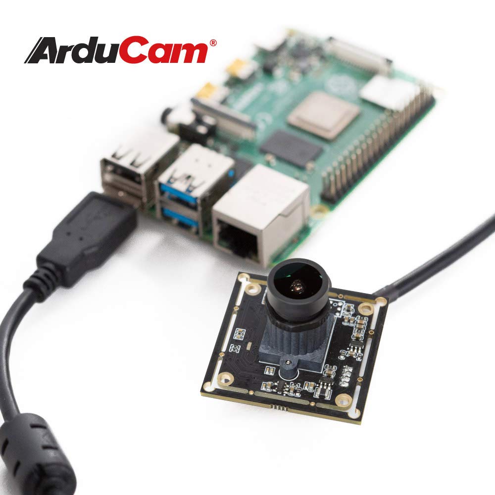 Arducam 1080P Low Light WDR USB Camera Module for Computer, 2MP 1/2.8” CMOS IMX291 100 Degree Wide Angle Mini UVC Webcam Board with Microphone, 3.3ft/1m Cable for Windows Linux Mac OS