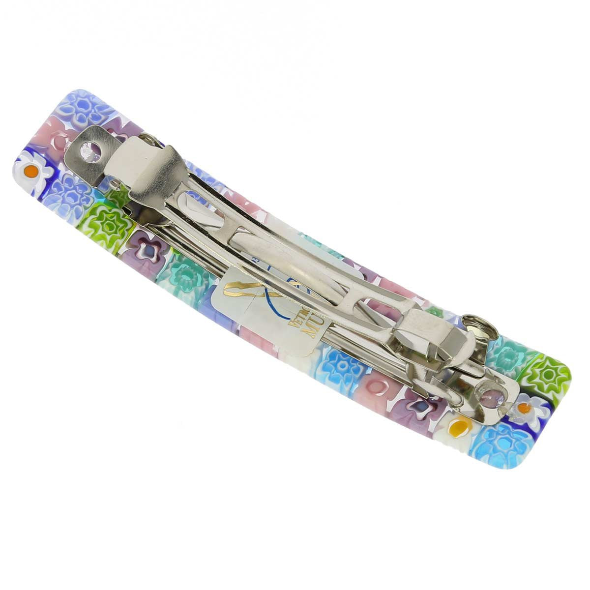 GlassOfVenice Murano Glass Millefiori Hair Clip - Pastels