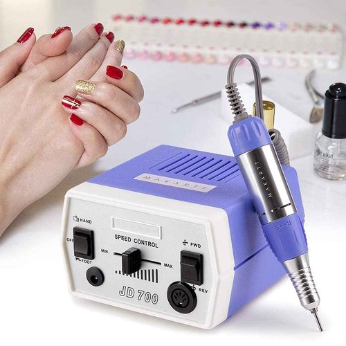 Makartt Nail Drill Electric Nail File Machine JD700 with Nail Drill Bits Fine Efile Bits Tungsten Carbide Bundle