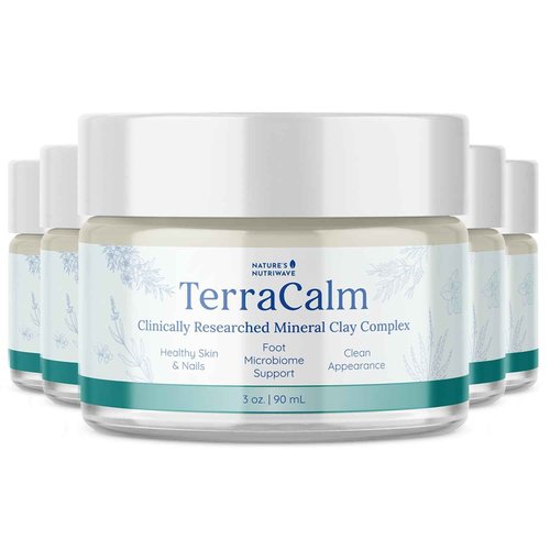 TerraCalm – Mineral Clay Complex for Healthy Skin and Nails – Plant-Based Topical with Essential Oils, Aloe & Vitamin E – Non-GMO, GMP Certified, 3 oz, 90ml, 6 Month Supply