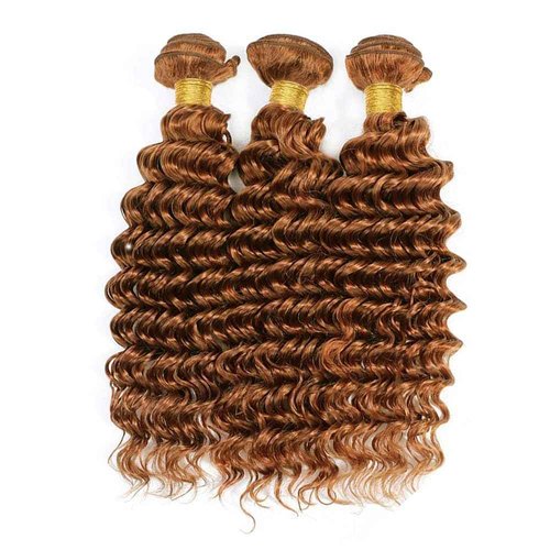 Condescension Human Hair Bundles 26 28 30 Inch Blonde Light Brown Deep Wave Bundles Human Hair Unprocessed Brazilian Virgin Quick Weave Hair for Black Women