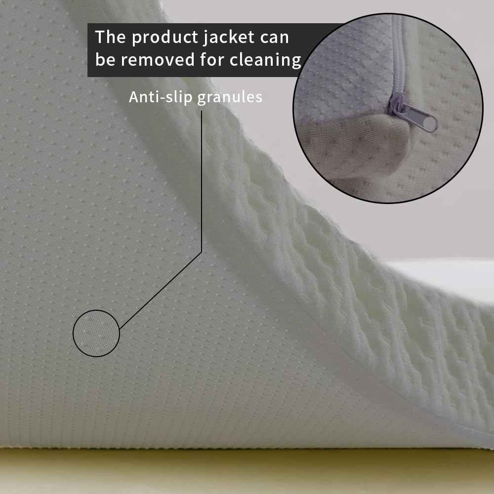 Grey Lash Bed Memory Foam Massage Table Topper, 73x29x2 inch, Removable Cover, Non-Slip, Elastic Bands