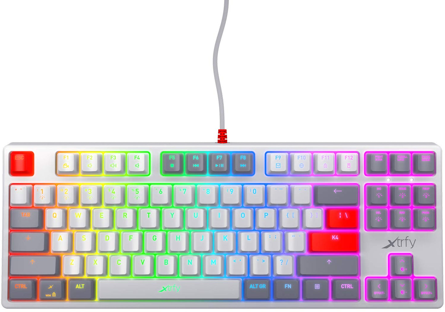 Xtrfy K4 RGB Tenkeyless Retro Edition, Mechanical Gaming Keyboard with RGB, US