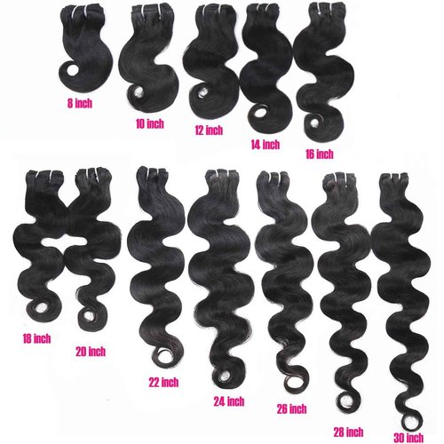 RESACA Body Wave 3 Bundles Human Hair Weave Weft Extentions Bundles for Women 18 20 22 Inch 100% Unprocessed Brazilian Virgin Human Hair (Nature Color Black)