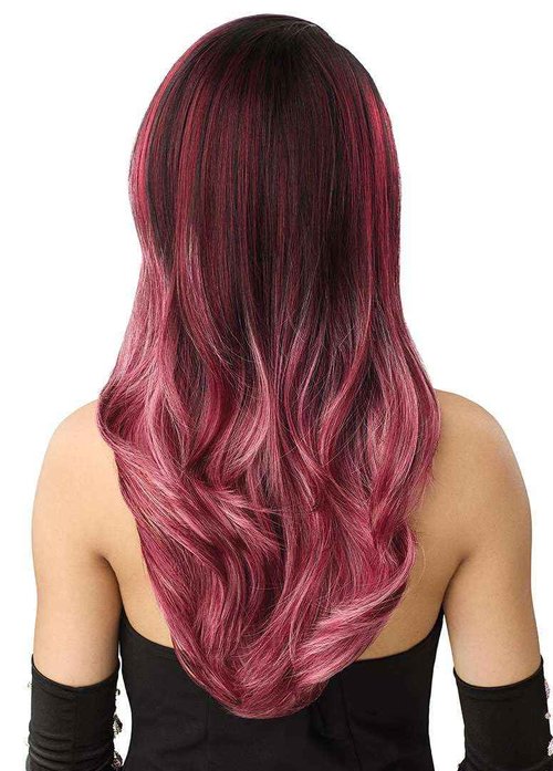 Outre Lace Front Wig -Perfect Hair Line 13X6 - True Frontal Peak Edge 708 (OFF BLACK 1B)