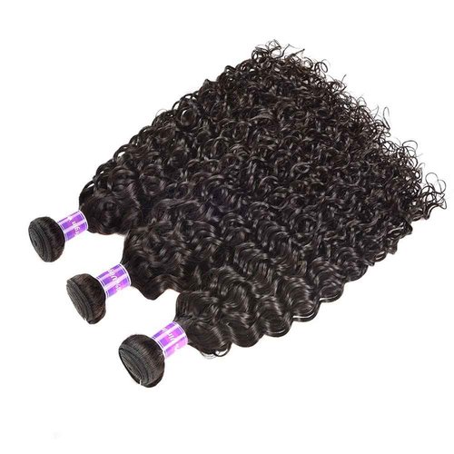 Water Wave Bundles Human Hair (16 18 20 Inch）Brazilian Hair Bundles Water Curly Remy Hair Weft Human Hair Water Wave 3 Bundles Natural Color