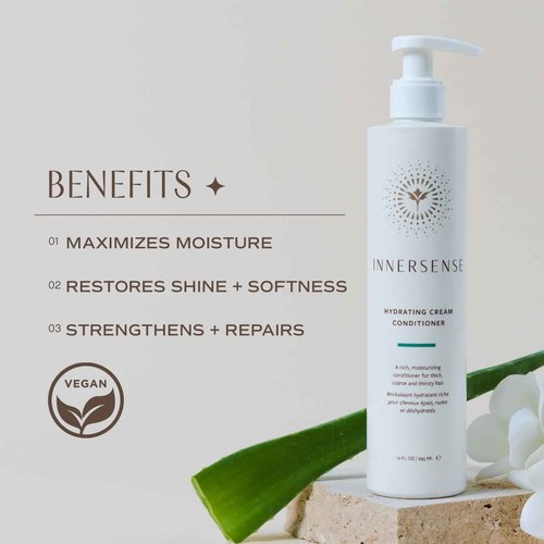 INNERSENSE Organic Beauty - Natural Hydrating Cream Conditioner | Non-Toxic, Cruelty-Free, Clean Haircare (32oz)