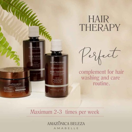 Hair Therapy Shampoo & Conditioner Set for Stronger, Thicker Hair - Professional Anti-Hair Loss and Oil Control, Hydrates and Adds Shine, Paraben-Free, Silicone-Free