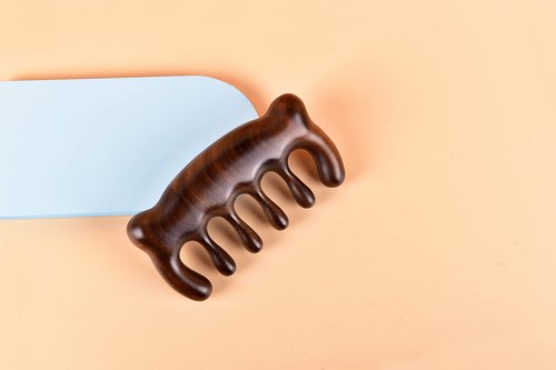 TAN MUJIANG Wooden Hair Comb Massage Cute Bear