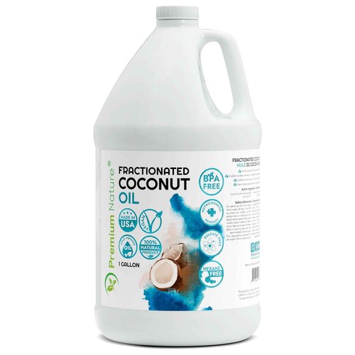 Fractionated Coconut Oil for Massage Cold Pressed Best Carrier for Essential Oils Mixing for Women Dry Skin Moisturizer for Body and Hair 1 Gallon Bottle Bulk Size