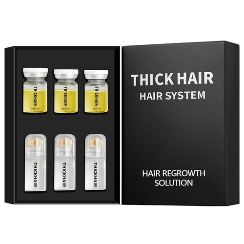 Thicair Hair Regrowth System - Volumizing Treatment with Copper Peptides & Collagen | Knotweed + Ginseng Root Extract | Supports Fuller, Healthier Looking Hair for Men & Women