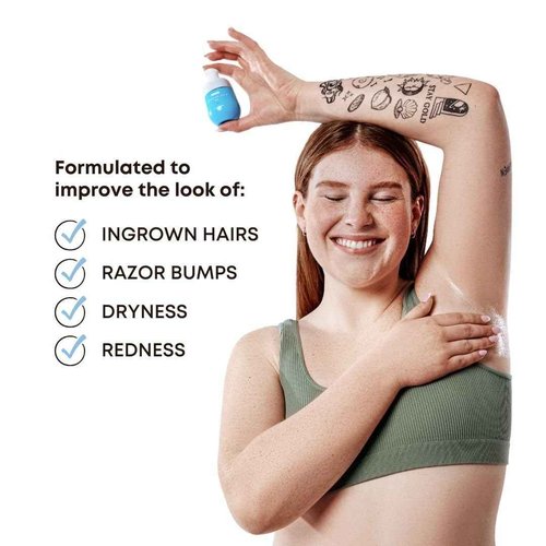 Bushbalm Nude Ingrown Oil (30 ml) for Ingrown Hair & Razor Bumps Prevention, and Francesca Trimmer Electric Shaver for Close Grooming and Pre-Wax Preparation