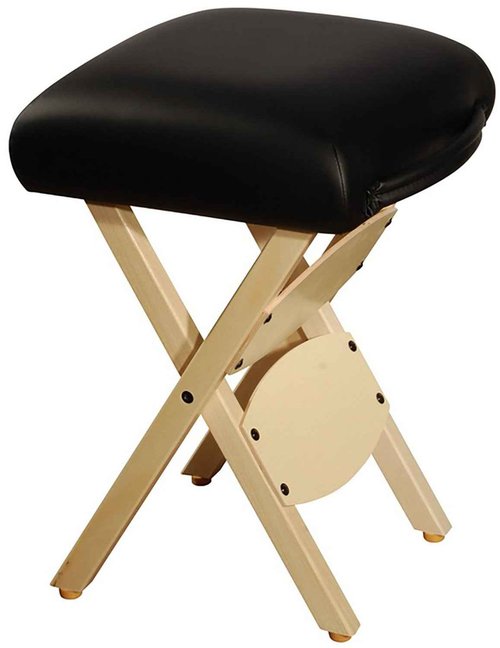 Clinical Health Services, Inc. Therapist's Choice Wooden Folding Massage Stool (Black)