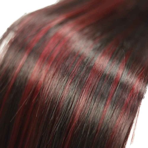 Aikebi Brazilian Human Hair Bundles 20 22 24 Inch Burgundy P1B/99J Straight Bundles Human Hair 100% Unprocessed 10A Hair Weave for Black Women Soft Sewn In with Double Weft