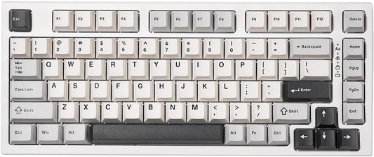 YUNZII YZ75 75% Hot Swappable Wireless Gaming Mechanical Keyboard, RGB Backlights, BT5.0/2.4G/USB-C, Dye Sub PBT Keycaps for Linux/Win/Mac(Gateron G Pro Red, Black)