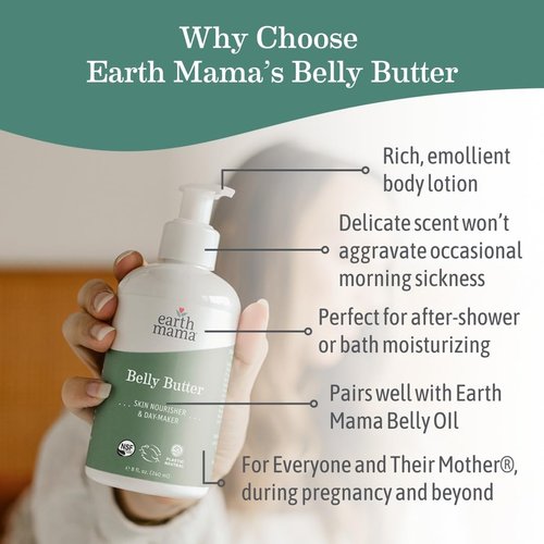 Earth Mama Belly Butter, Belly Oil, Skin & Scar Balm Kit for Dry, Stretching Skin | Moisturize + Encourage Skin's Natural Elasticity During Pregnancy | Pregnancy Stretch Mark Scar Cream