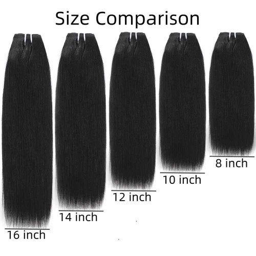 12 inch 14 inch short hair bundles 10A Brazilian Straight Virgin Hair 4 Bundles with Closure Straight Hair 100% Unprocessed Straight Human Hair Extensions 50g/Pcs Natural color