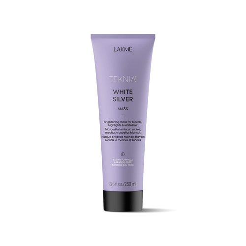 LAKMÉ Teknia White Silver Hair Mask, Brightening Hair Mask for Blondes & Bleached Hair, 8.5 Fl Oz